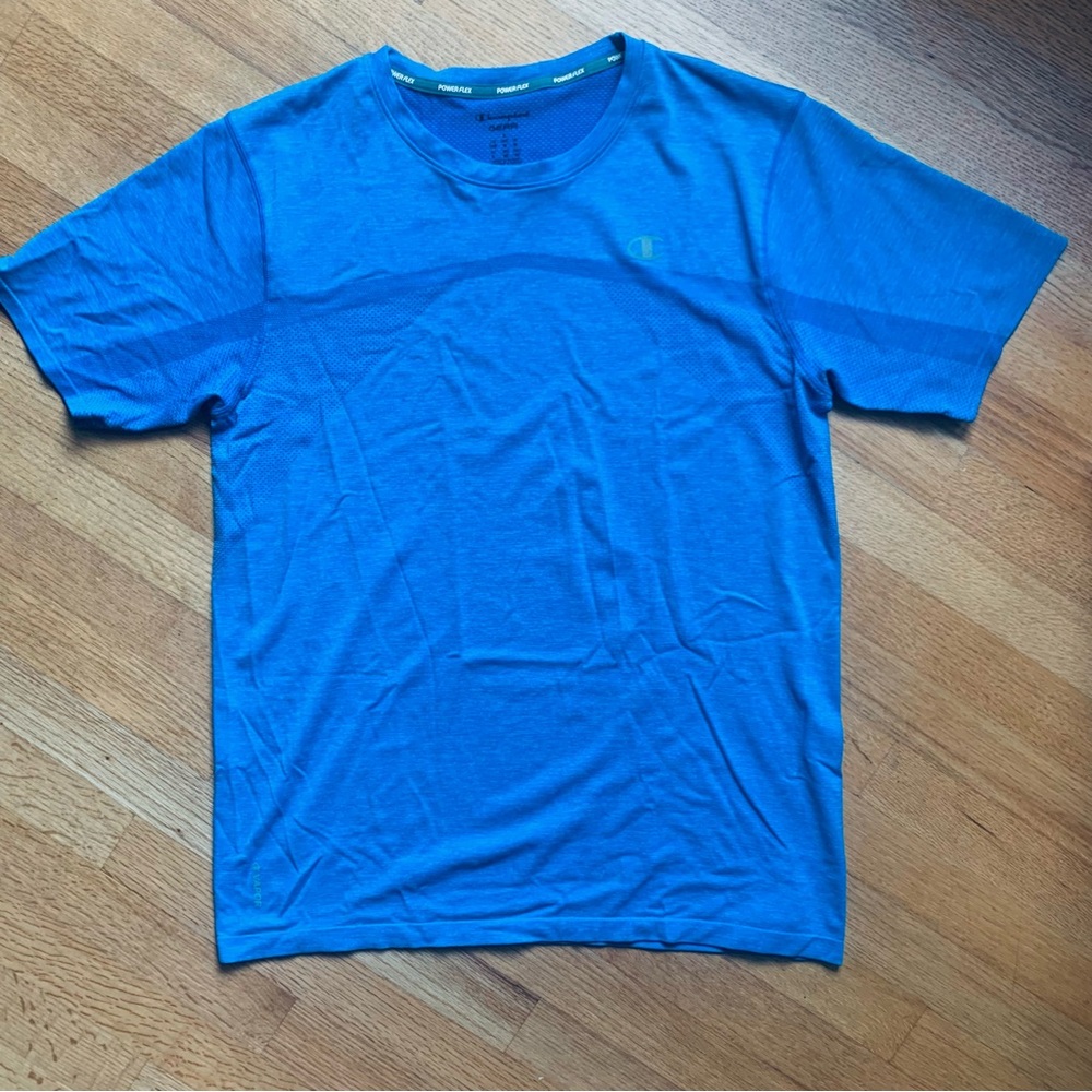 Medium blue athletic shirt